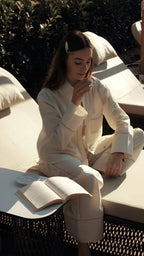 Raven | pigiama donna classico in cotone a righe