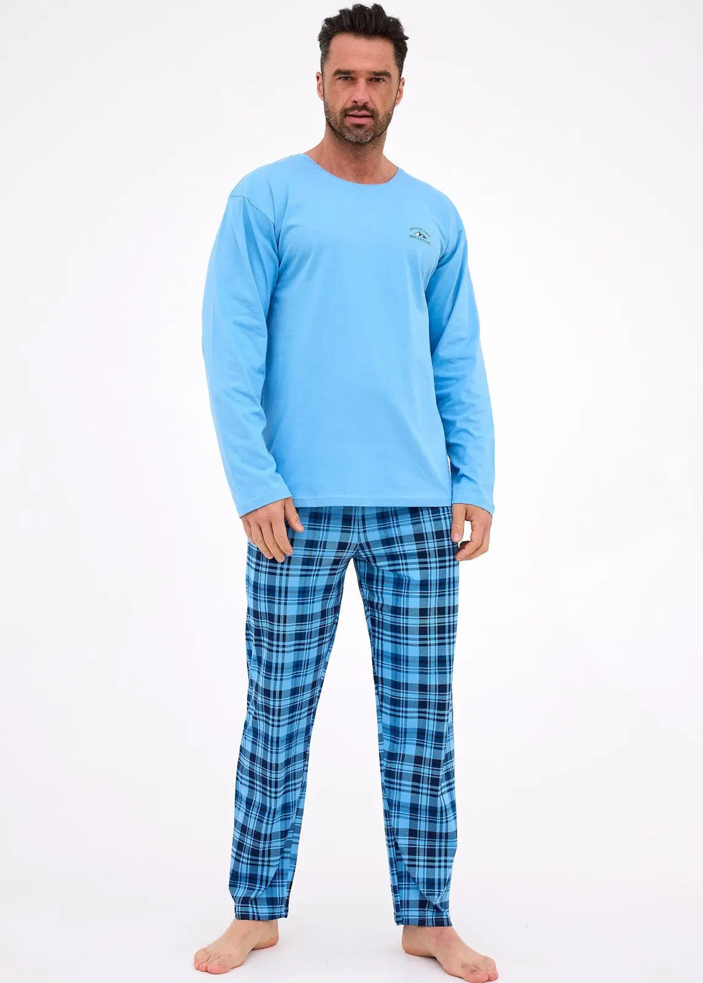 Ready | pigiama uomo in 100% cotone – maglia a maniche