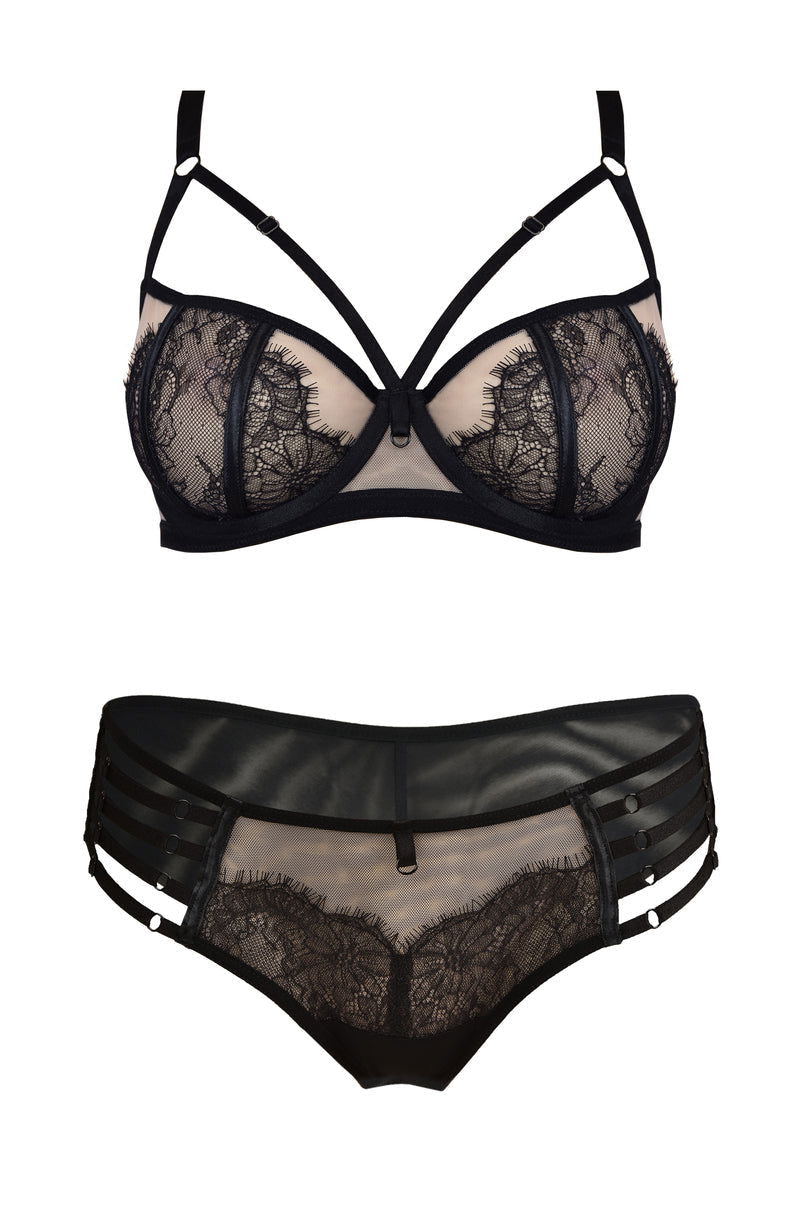 Reggiseno balconcino soft - delice - nero