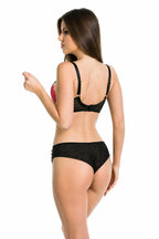 Reggiseno balconcino soft - delice - nero rosso