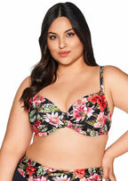 Reggiseno bikini soft con ferretto - floral