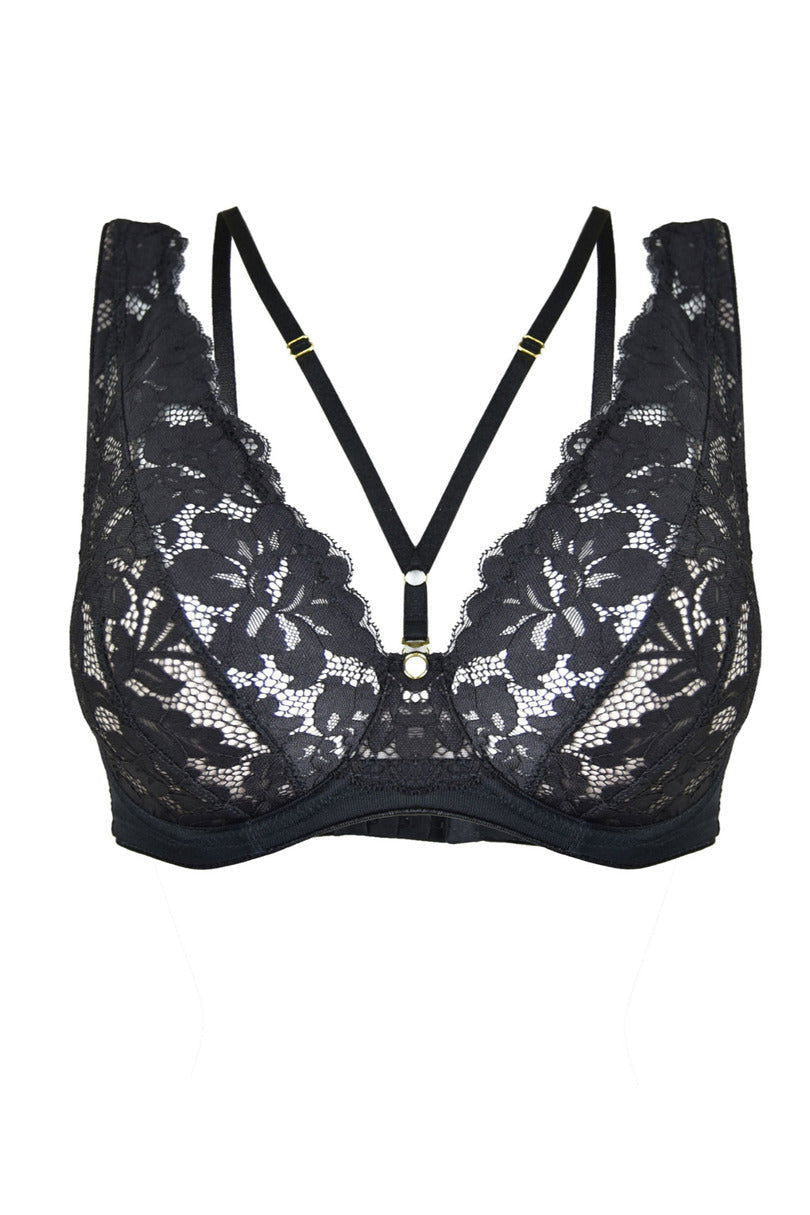 Reggiseno bralette in pizzo - jasmin - nero