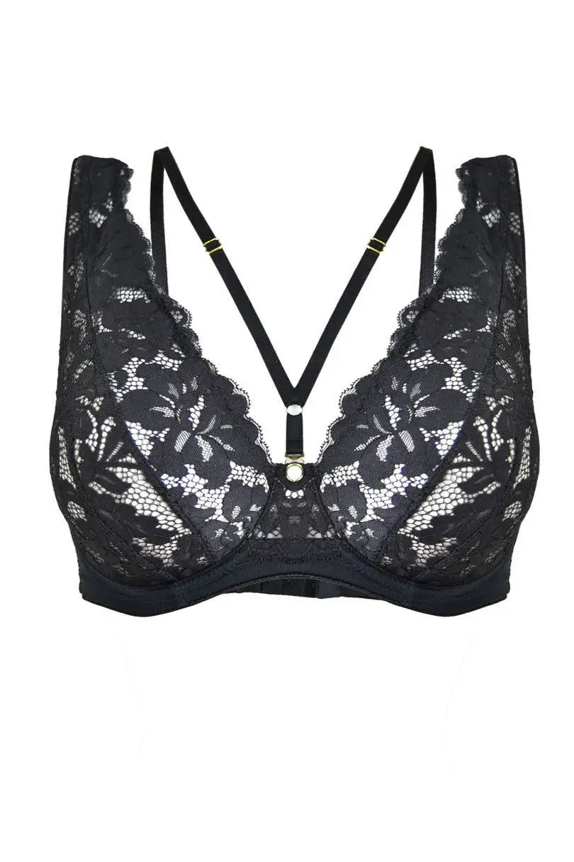 Reggiseno bralette in pizzo - jasmin - nero