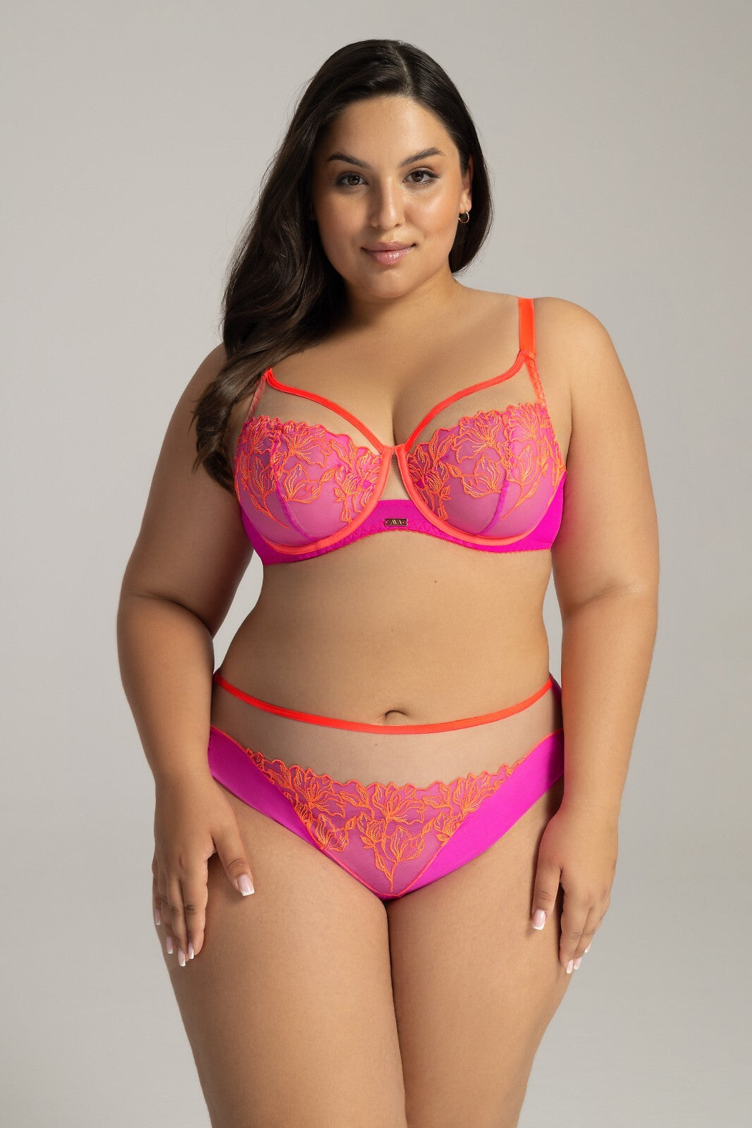 Reggiseno con ferretto soft in pizzo e tulle - glowing