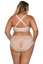 Reggiseno a fascia - athena - in coppe differenziate - beige