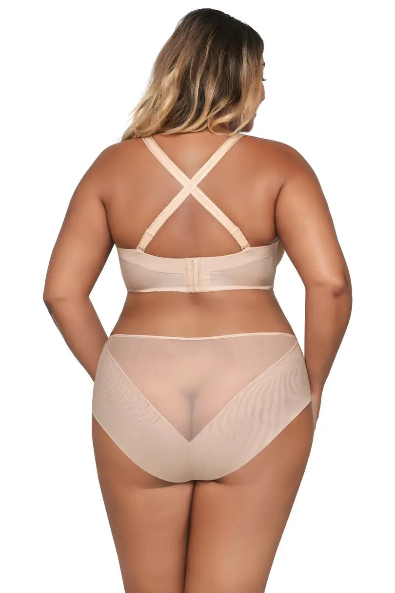 Reggiseno a fascia - athena - in coppe differenziate - beige