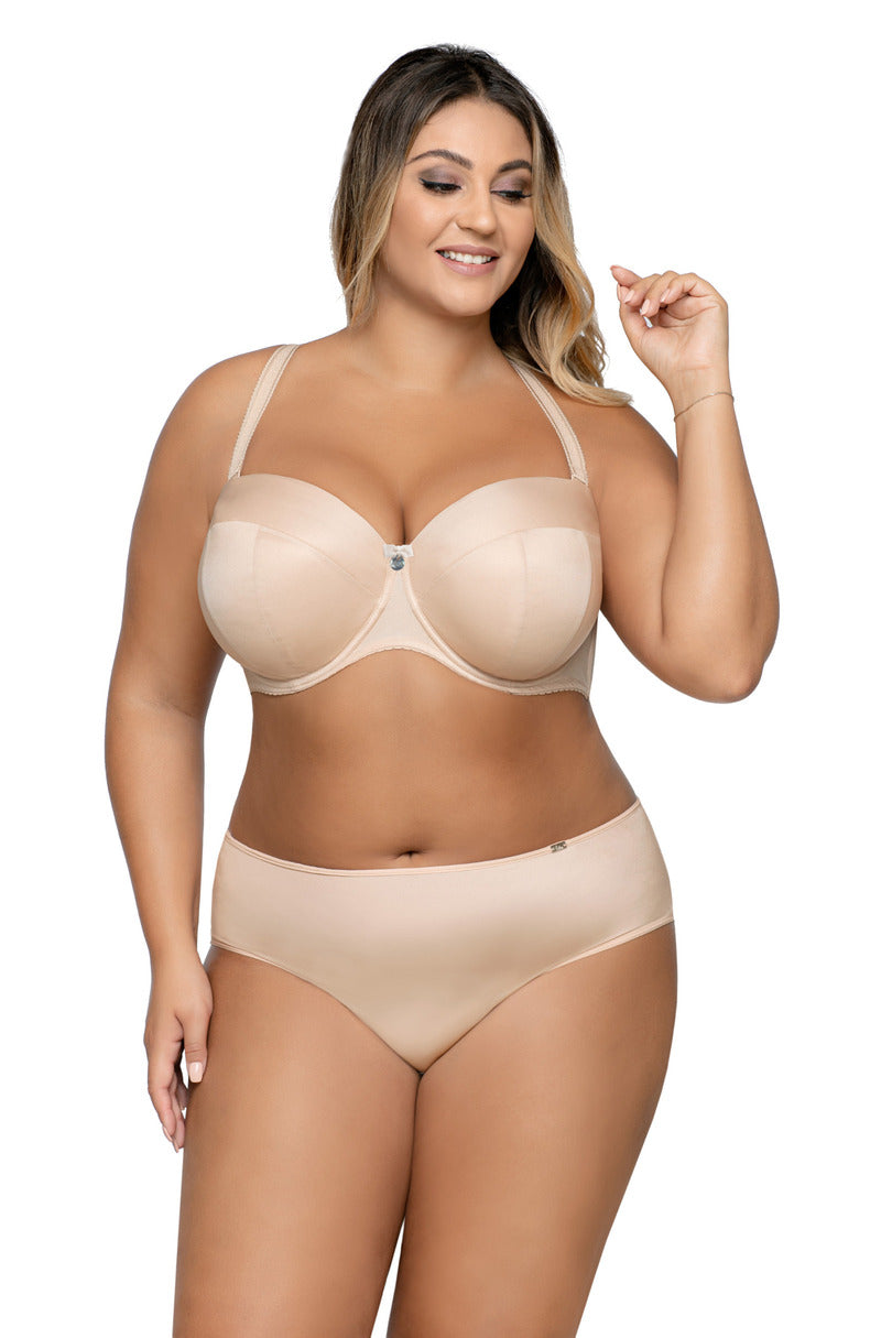 Reggiseno a fascia - athena - in coppe differenziate - beige