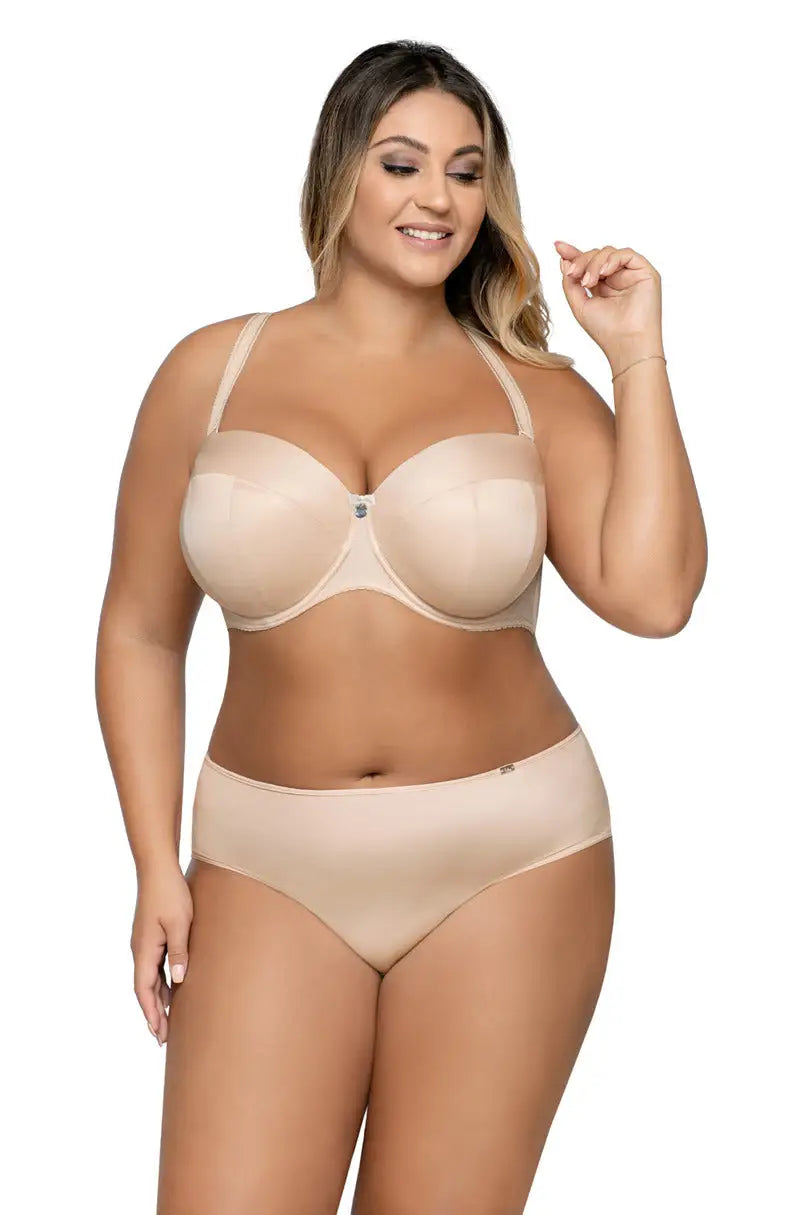 Reggiseno a fascia - athena - in coppe differenziate - beige
