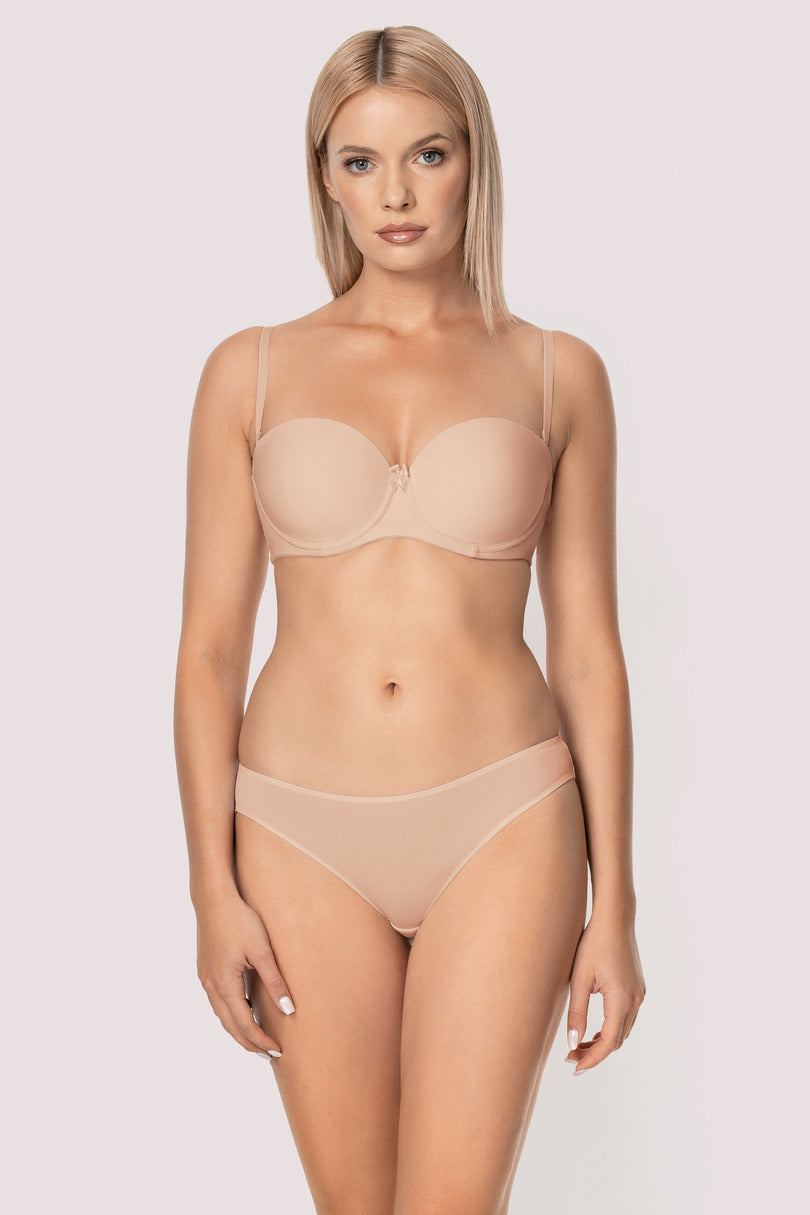 Reggiseno a fascia push up - ewa - beige