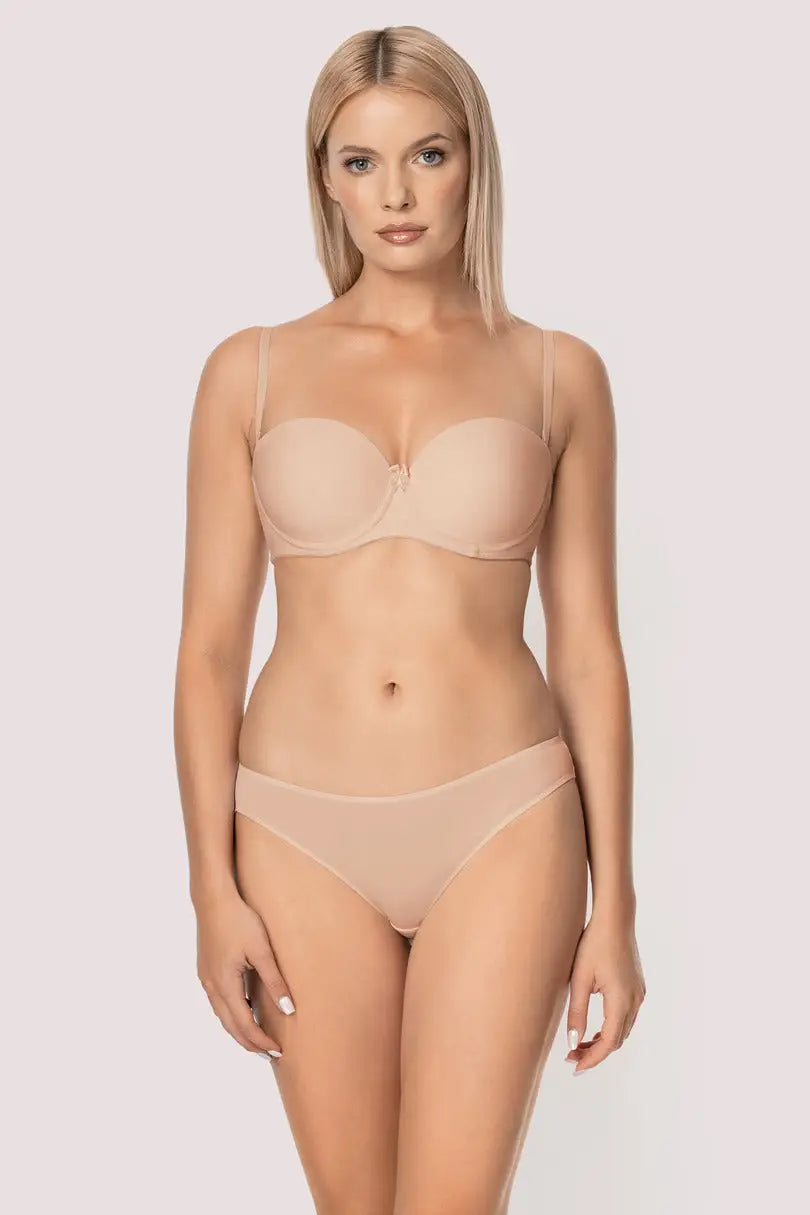 Reggiseno a fascia push up - ewa - beige