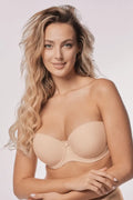 Reggiseno a fascia push up - ewa - beige