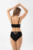 Reggiseno full-cup a balconcino con dettagli in oro rosa