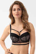 Reggiseno full-cup a balconcino con dettagli in oro rosa