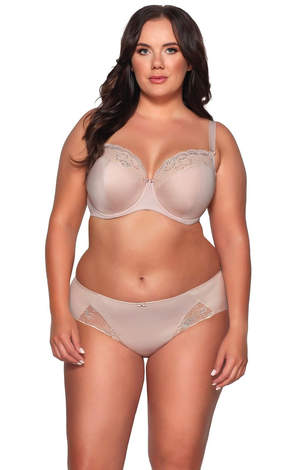 Reggiseno full cup in coppe differenziate - odette - beige