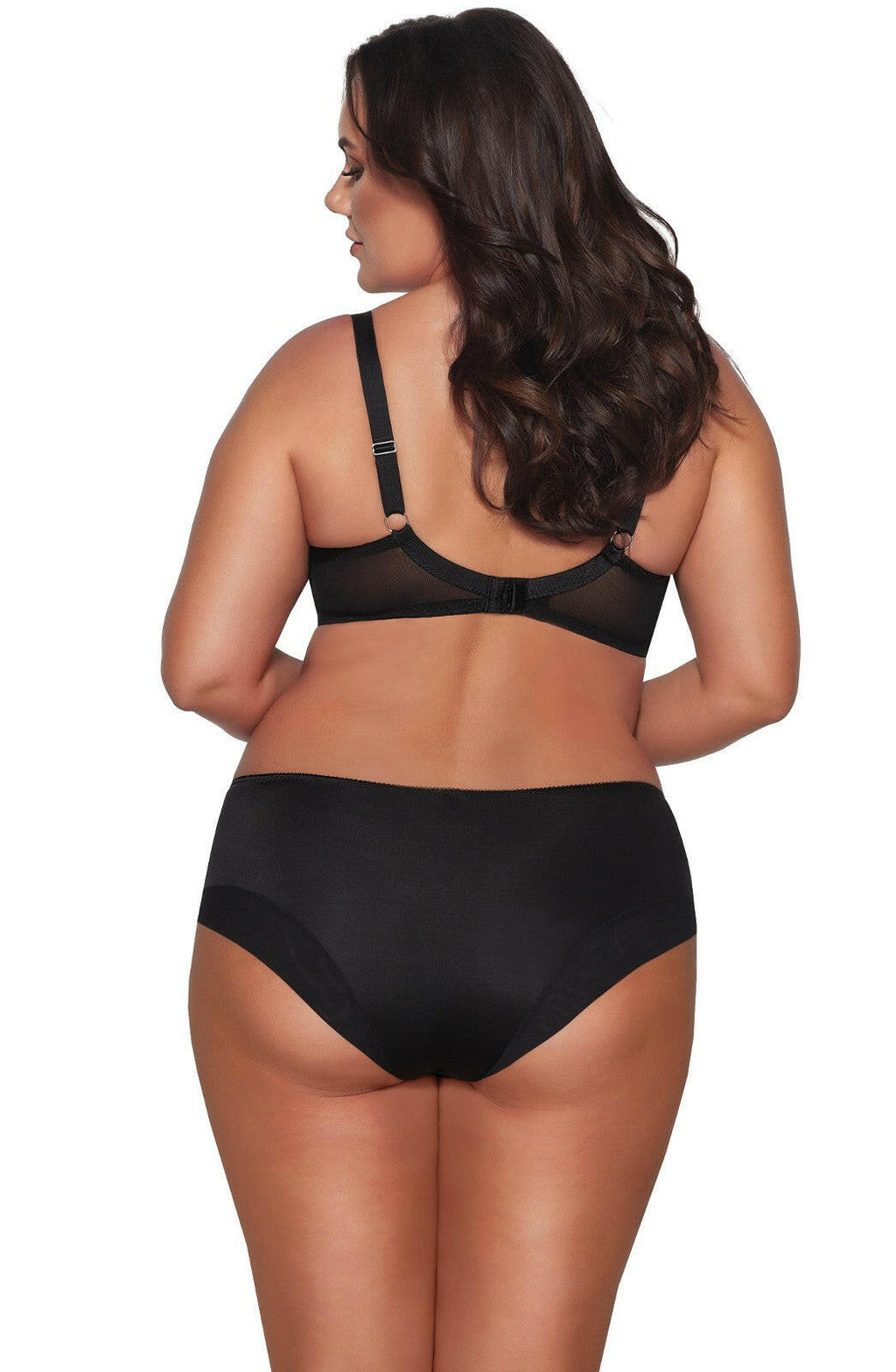 Reggiseno full cup in coppe differenziate - odette - nero