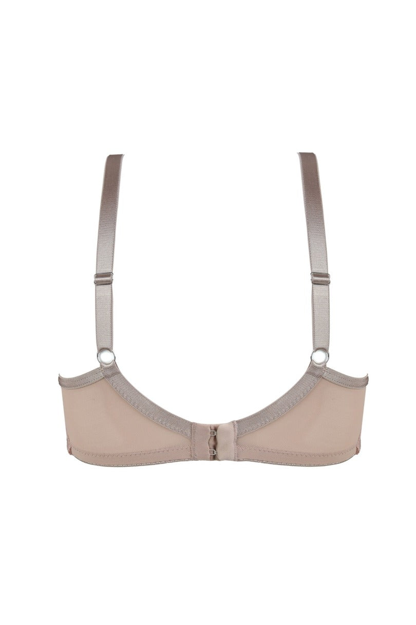 Reggiseno morbido in pizzo silver sand
