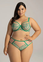 Reggiseno morbido con pizzo - emerald green - 2161
