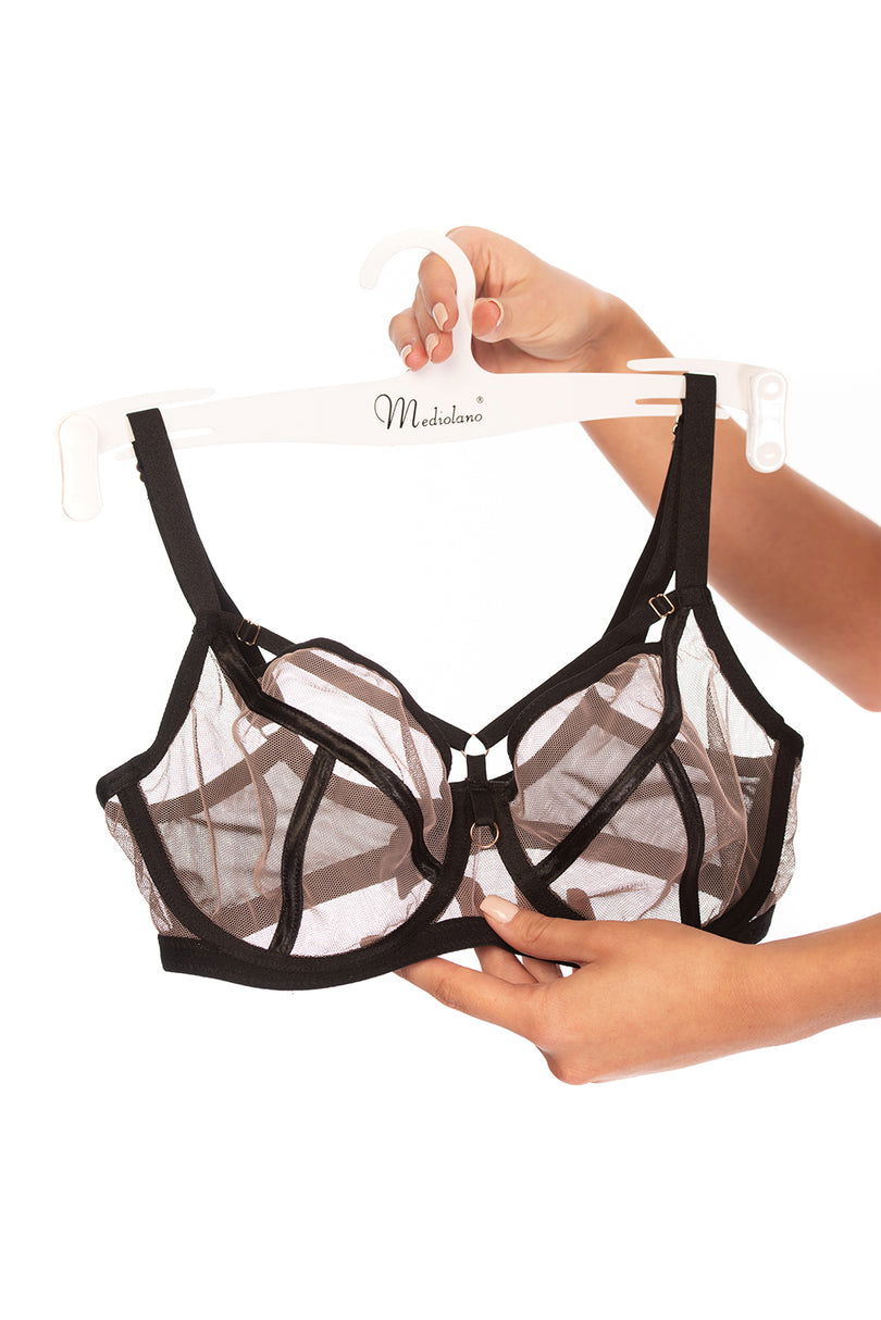 Reggiseno non imbottito coppe in doppio tulle naked 19064