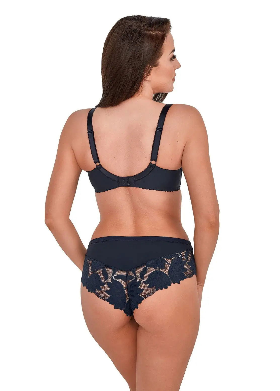 Reggiseno non imbottito in pizzo con ferretto venere blu