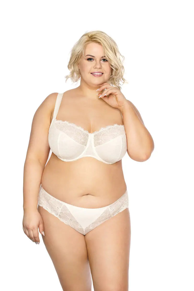 Reggiseno in pizzo - chantal maxi - ecru