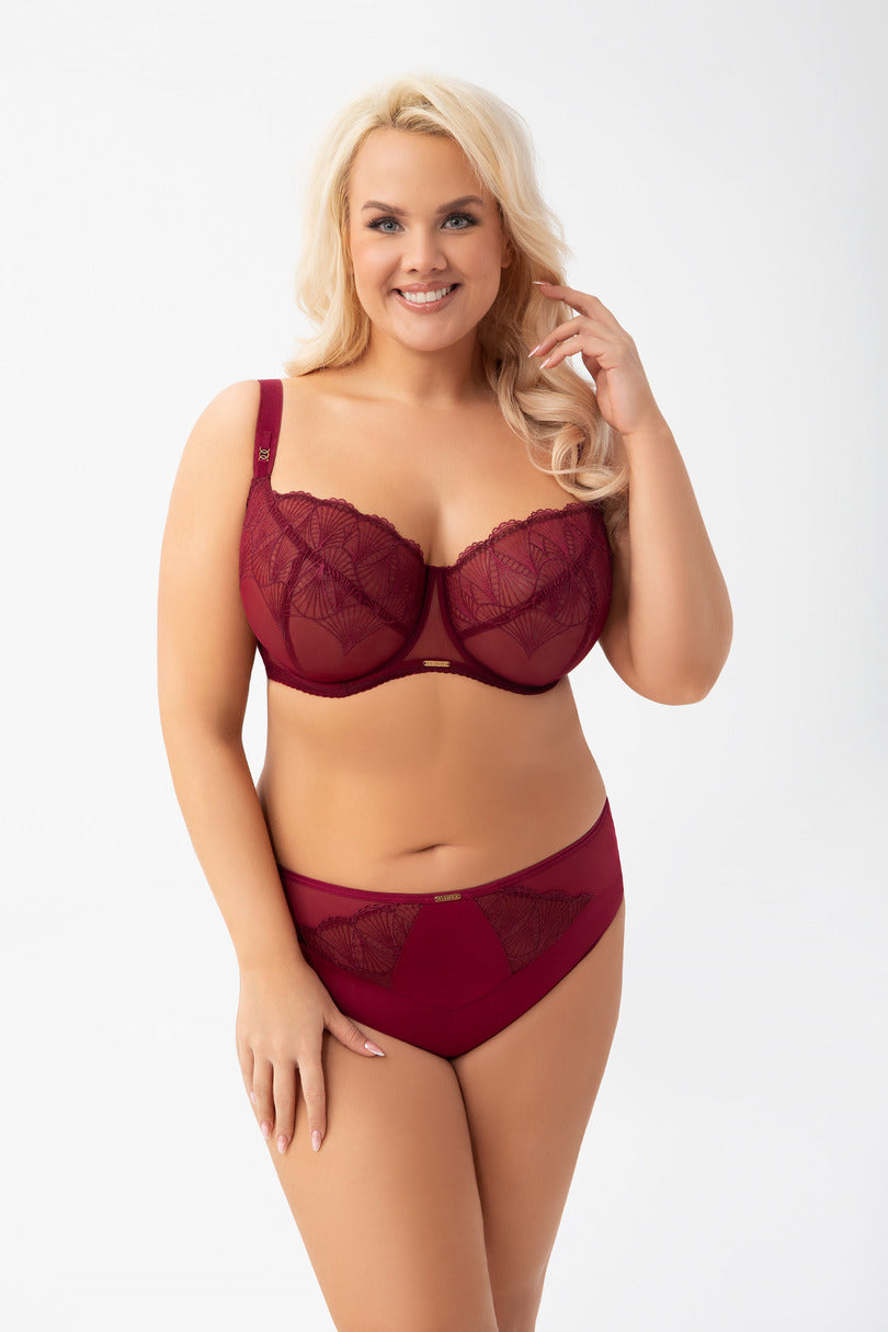 Reggiseno plus sizes morbido con ferretto mira in pizzo
