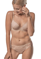 Reggiseno push up coppe in pizzo - desire - cappuccino