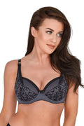 Reggiseno push up grigio floccato - cloe