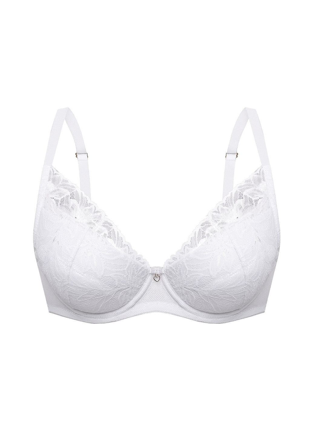 Reggiseno push-up in pizzo - laura - bianco