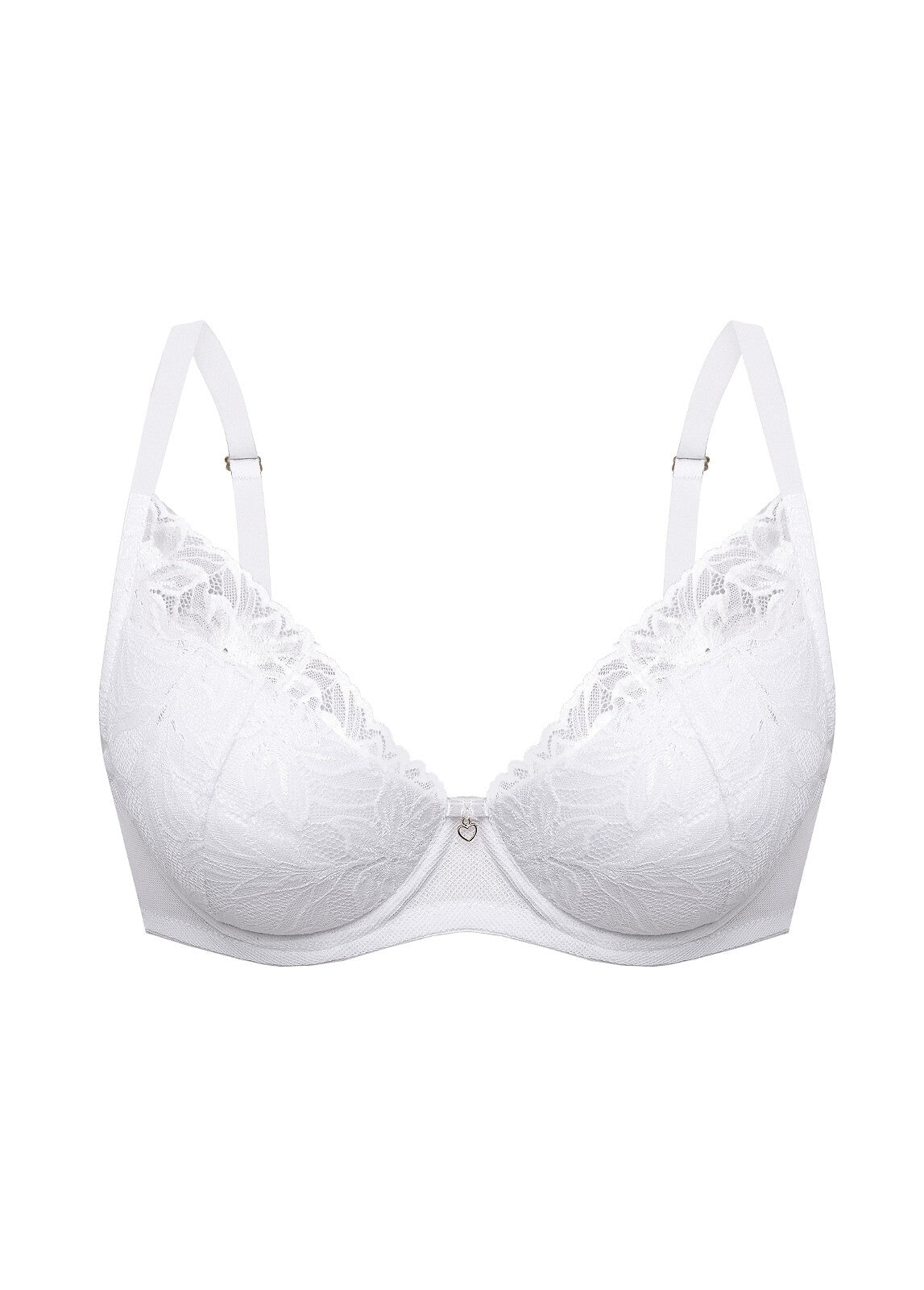 Reggiseno push-up in pizzo - laura - bianco