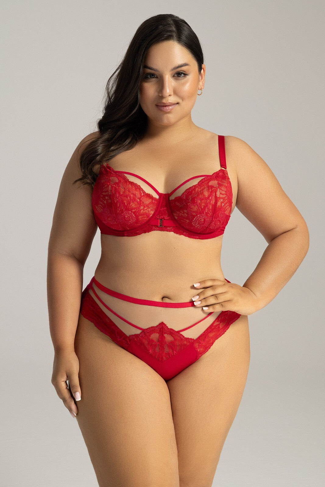 Reggiseno semi imbottito in pizzo barbados