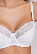 Reggiseno semi imbottito in microfibra e pizzo - mary jane