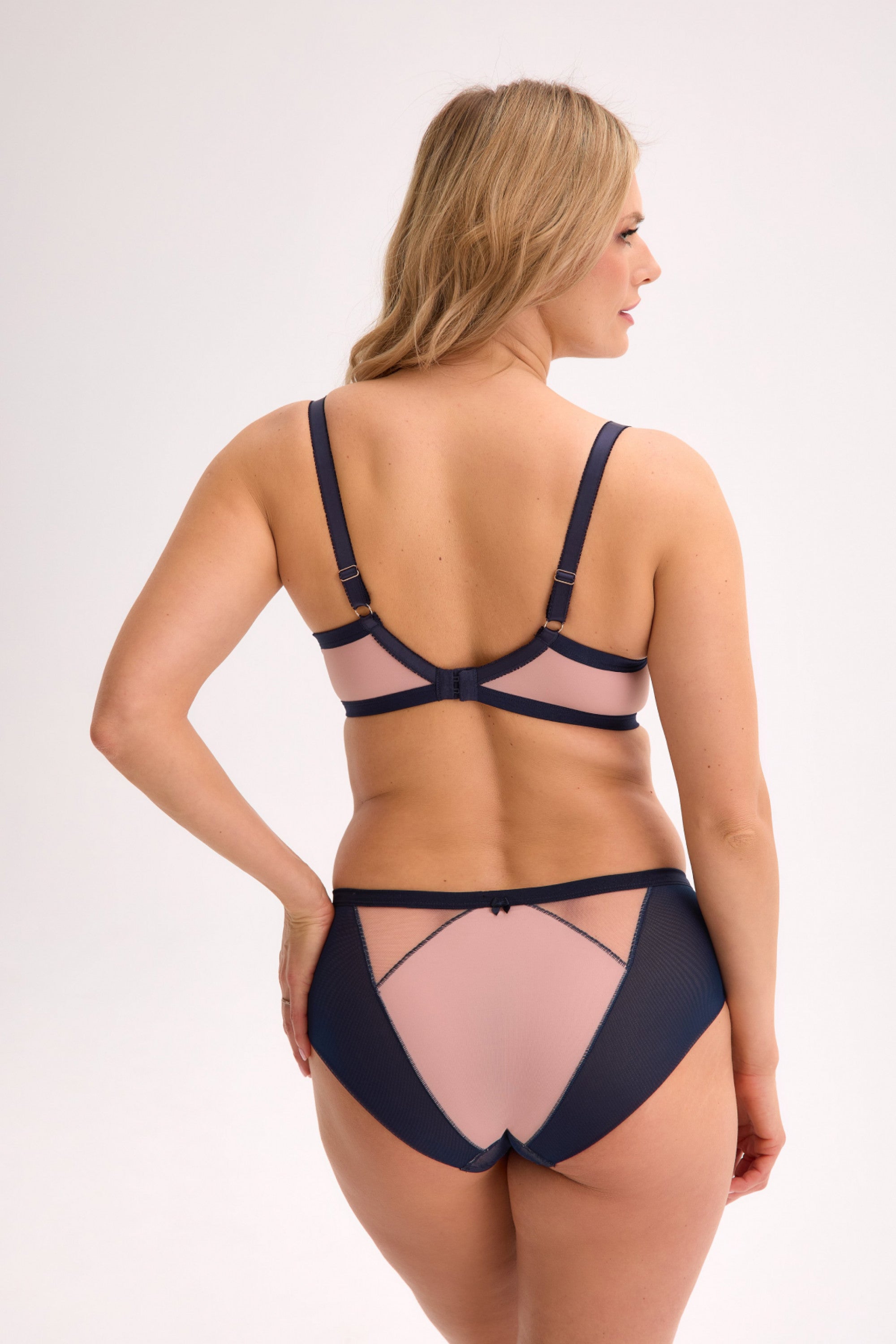 Reggiseno semi–soft con ferretto in pizzo aina frida blu