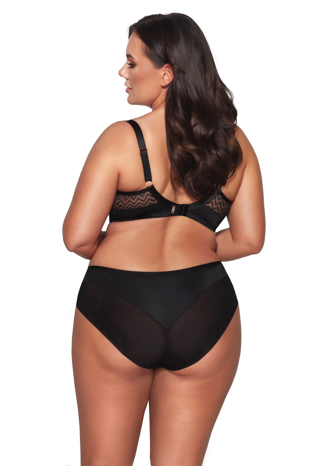 Reggiseno semi soft fantasia geometrica grace nero plus