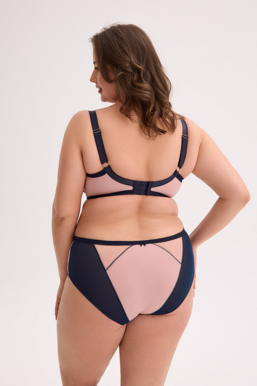 Reggiseno semi–soft con ferretto in pizzo - aina frida - blu