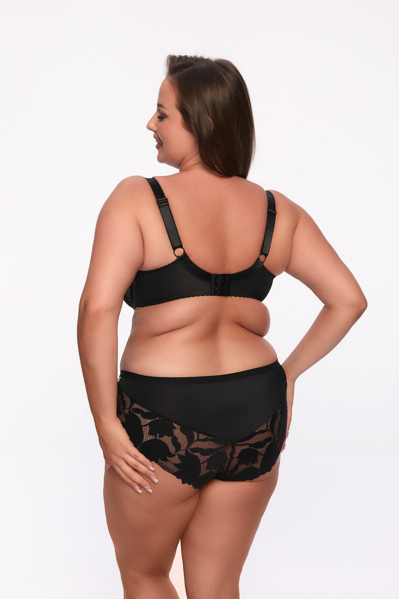 Reggiseno semi soft maxi con ferretto venere nero plus sizes