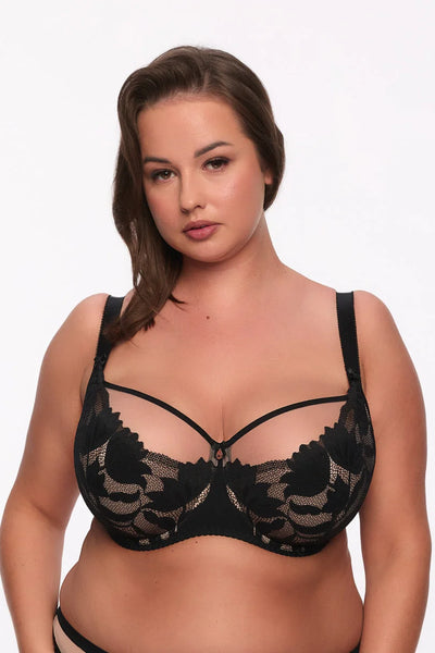 1134 - keto - reggiseno semi-soft maxi con ferretto - nero