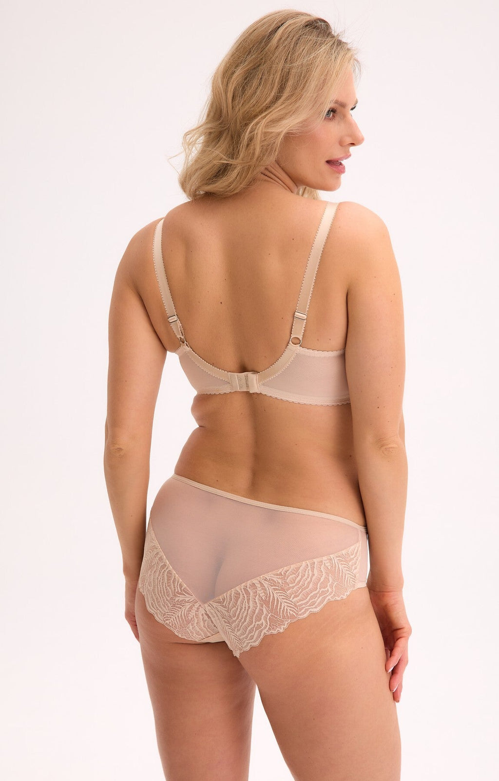 Reggiseno semi soft in pizzo - isla jessia - beige