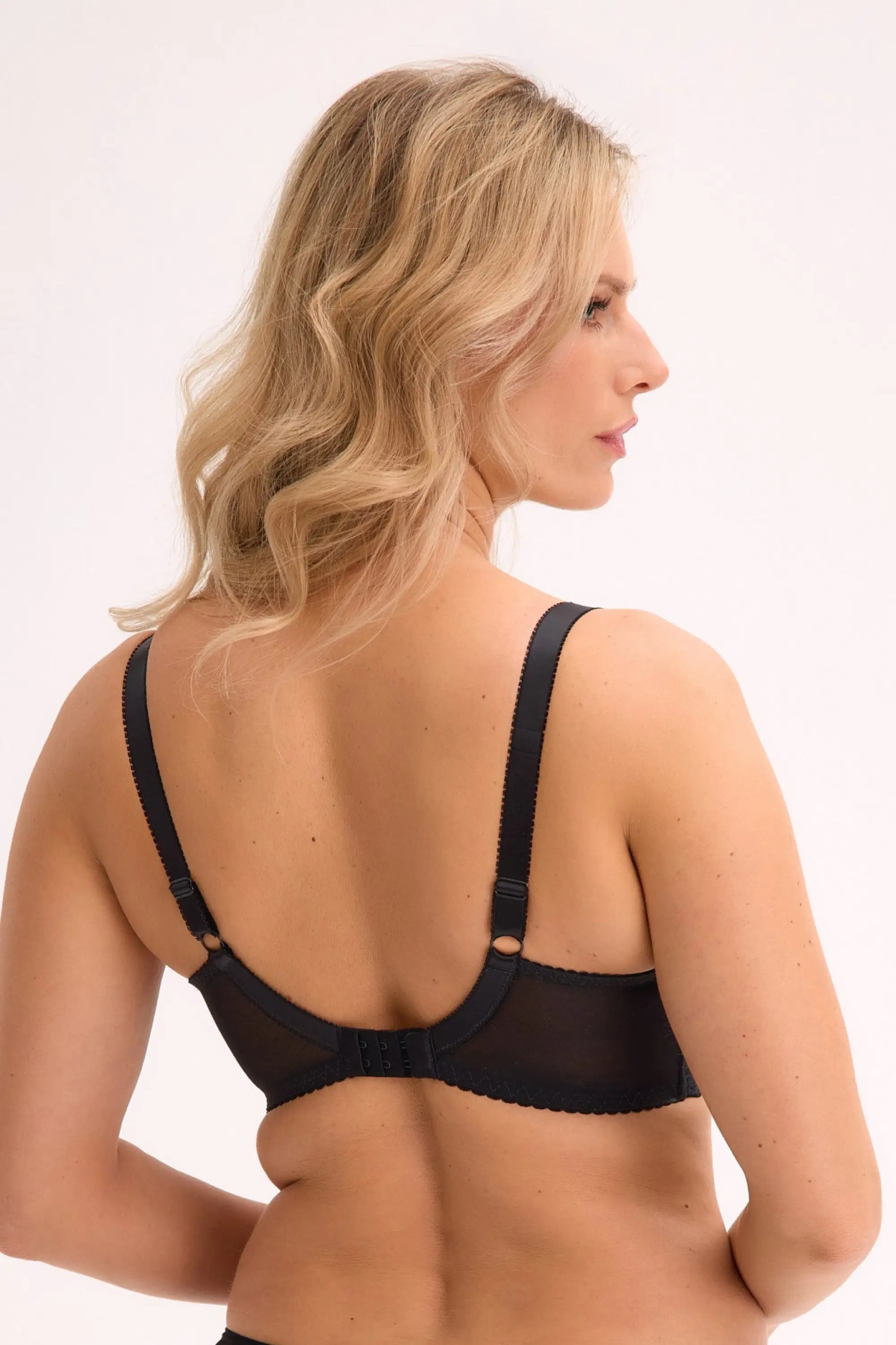 Reggiseno semi soft in pizzo - isla jessia - nero
