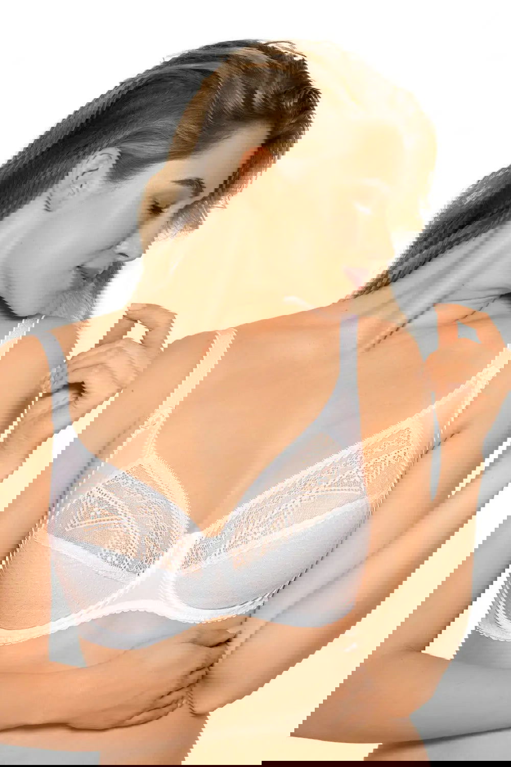 Reggiseno soft con ferretto coppe differenziate nancy bianco