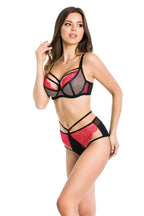 Reggiseno soft - delice - nero-rosso