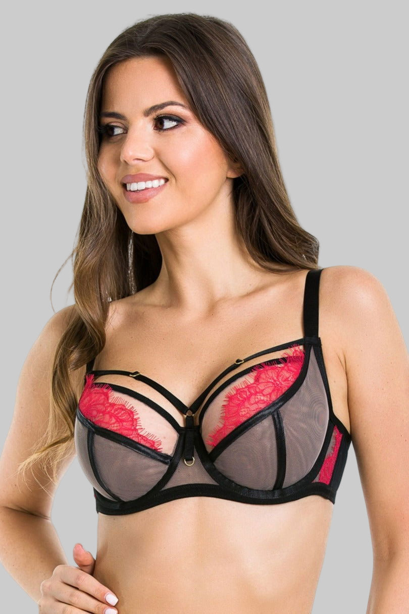 Reggiseno soft - delice - nero-rosso
