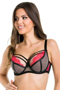 Reggiseno soft - delice - nero-rosso