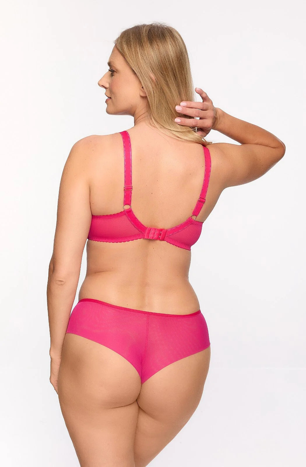 Reggiseno soft con ferretto in tulle turchese e ricamo
