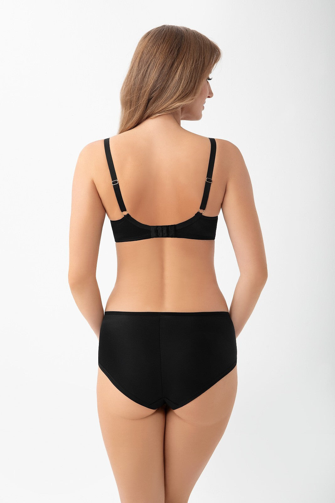 Reggiseno soft in tulle e pizzo evia nero k 937
