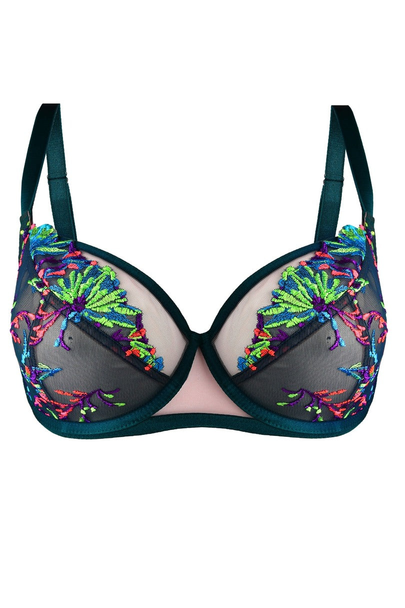 Reggiseno soft in tulle ricamato illusion soft