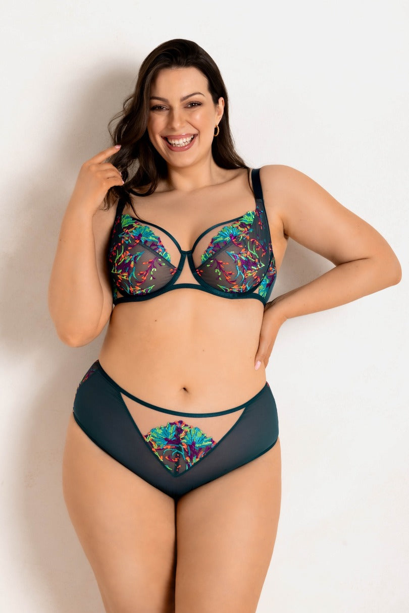 Reggiseno soft in tulle ricamato illusion soft