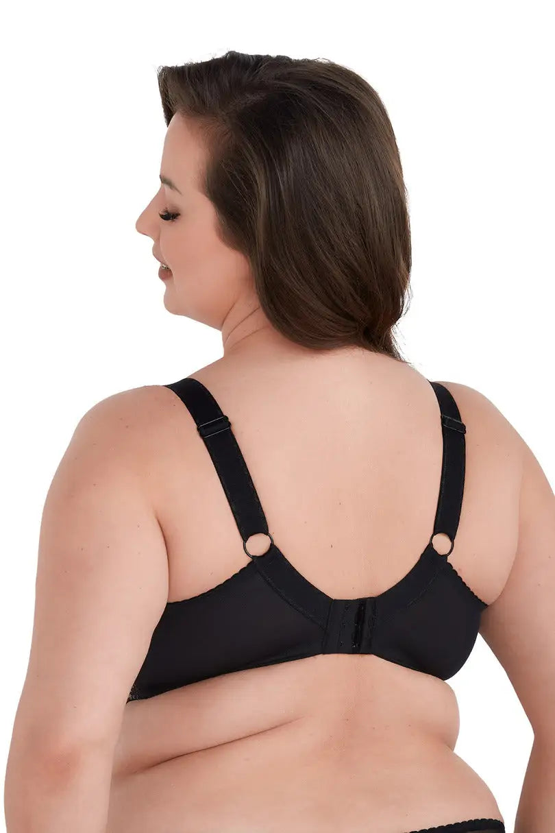 Reggiseno soft in pizzo - chantal maxi - nero