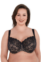 Reggiseno soft in pizzo - chantal maxi - nero