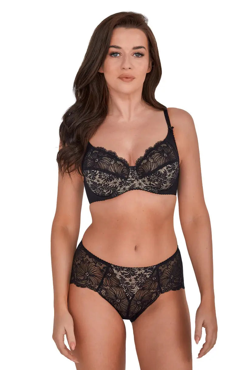 Reggiseno soft in pizzo - chantal - nero