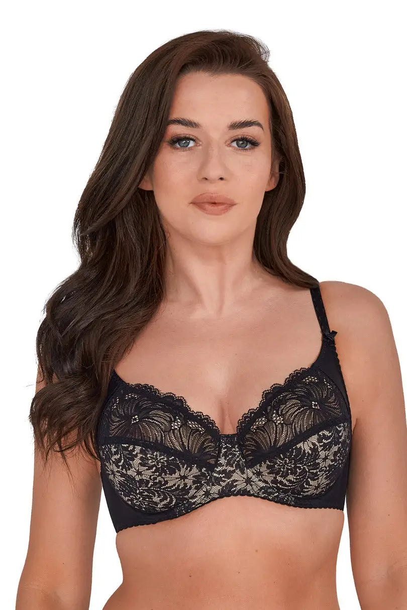 Reggiseno soft in pizzo - chantal - nero